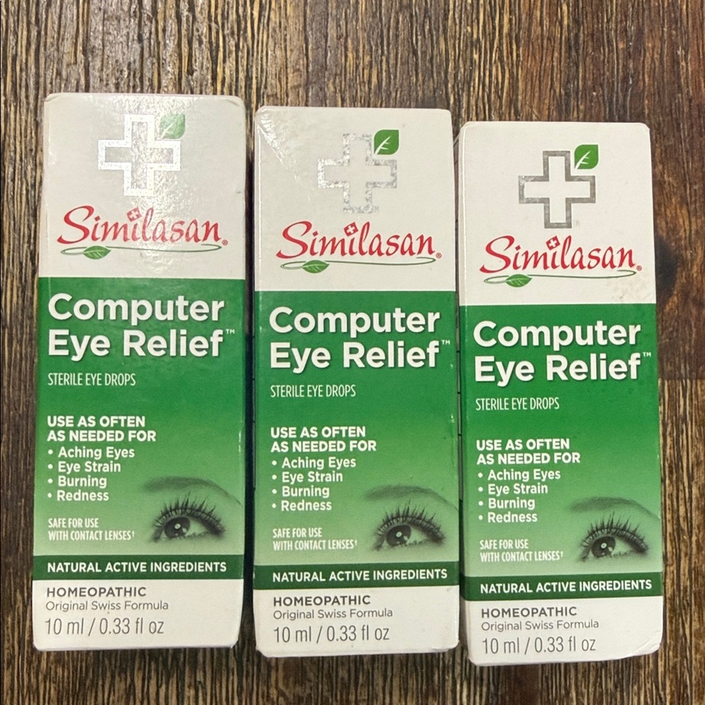 3 SIMILASAN: Computer Eye Relief Sterile Eye Drops, .33 oz